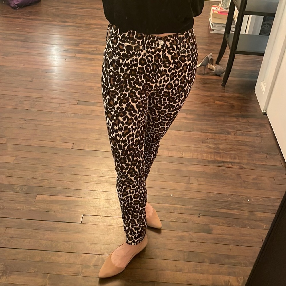 New J crew leopard corduroy pants